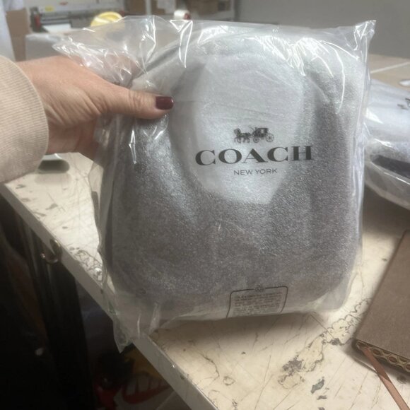 Coach Carmen Mini Velvet Quilted Crossbody Bag Burgundy + Dust Bag NWT $350❤️ - Picture 7 of 8